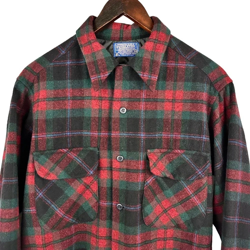 Pendleton Red and Green Plaid Shirt - Picture 3 of 7